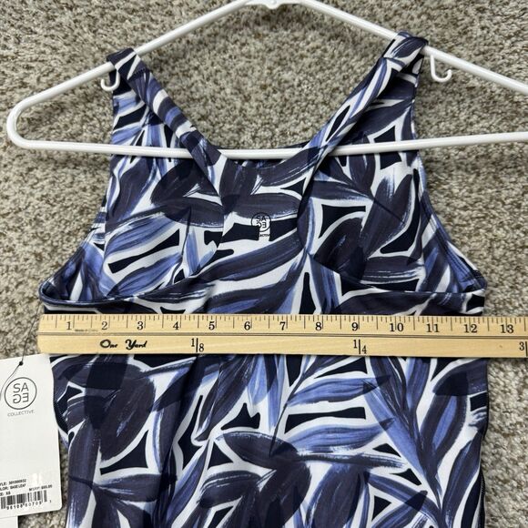 SAGE Collective Multi Set of 2 Crop Bra Top Leggings‎ Women's XS Blue Gray New - Picture 7 of 16